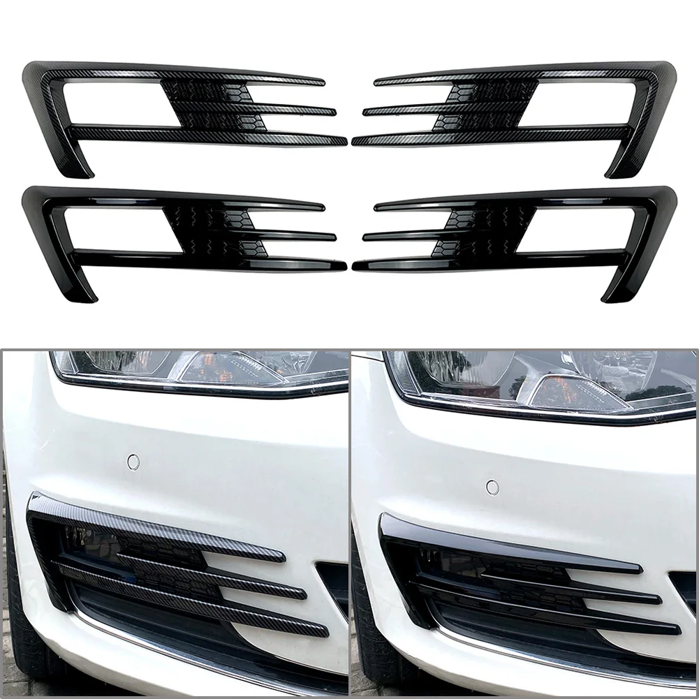 

2X For VW Golf 7 2013-2016 Car Fog Light Lamp Eyebrow Wind Knife Bumper Grill Trim for Volkswagen Golf MK7 2013- 2014 2015 2016