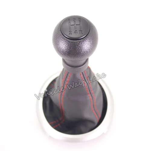 Imagen 2 del producto Para Suzuki Swift Sport 2005- 2010 para SX4 2007-2013, para estilo de coche ALTO 2010-2015, 5 velocidades, botas de cuero pomo de cambio Manual