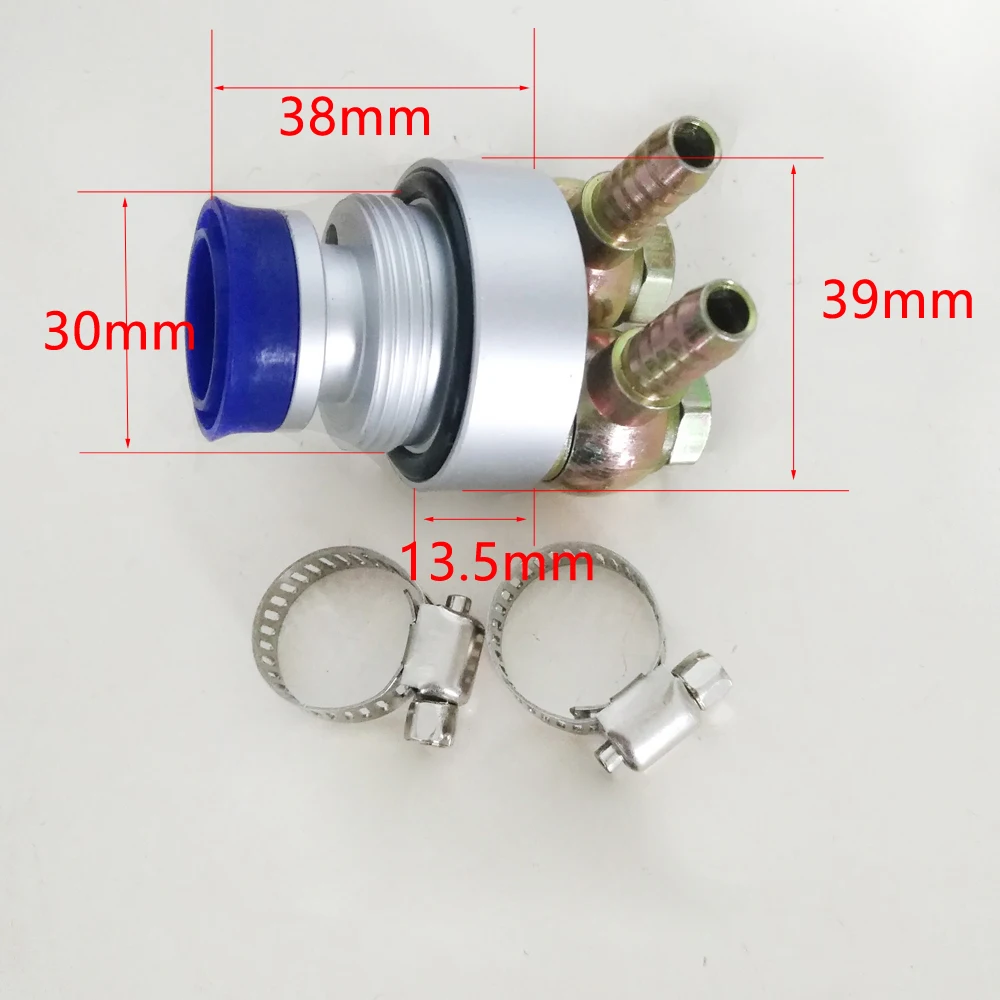 Motorcycle Performance Oil Cooler Radiator Adapter Fittings For 4 Stroke Scooter GY6 50 60 80 100 125 150cc 139QMB 152QMI