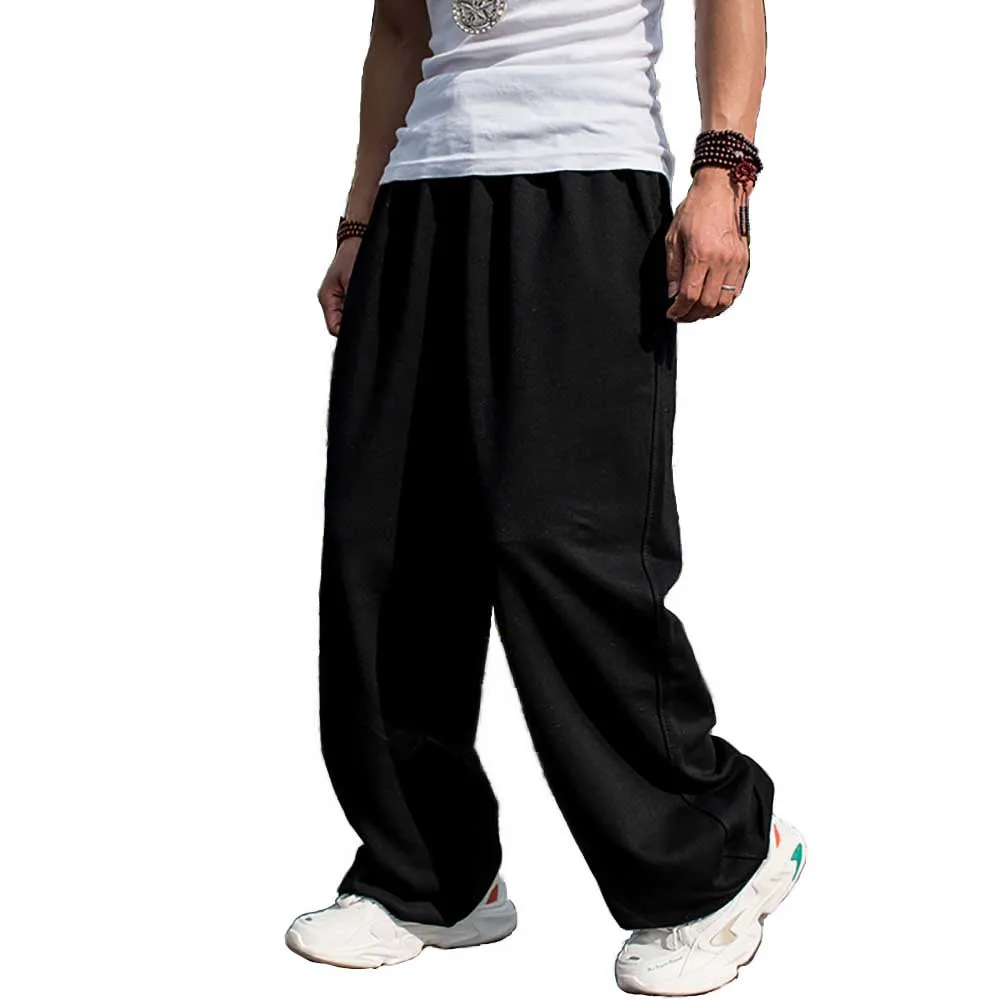 Plus Size Hiphop Sweatpants Men Casual Harem Joggers Loose Baggy Wide Leg Trousers Streetwear Sweat Pants Clothing