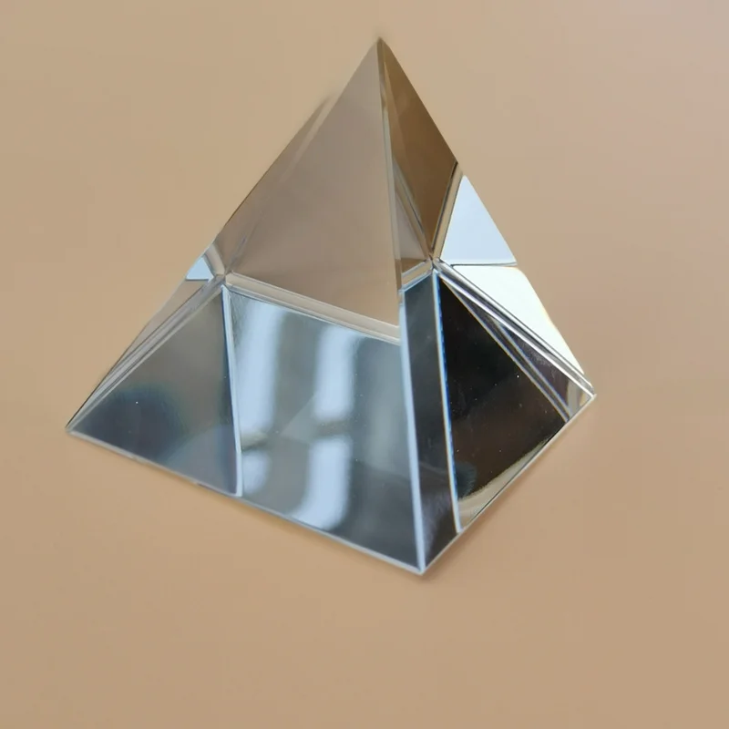 80mm High Crystal Pyramid,Rainbow Prism Optical Glass,Polyhedron Popular Science Learning Students,Unique Effects in Photography