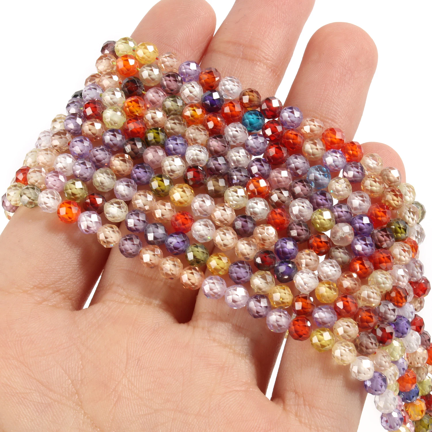 8 Colors Natural Faceted Zircon Beads 2 3 4mm Loose Spacer Beads For Jewelry Making Diy Charm Handmade Necklace Accessories 15”