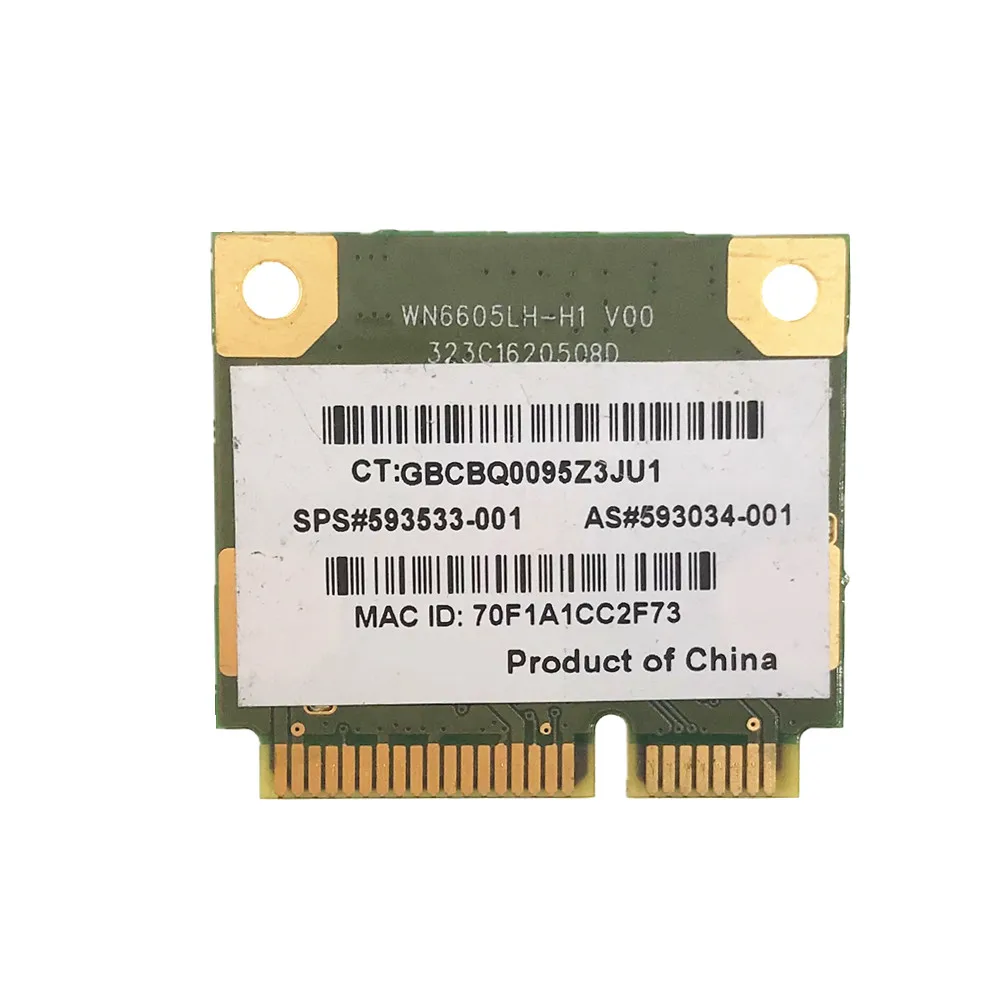 การ์ดเครือข่าย Realtek RTL8191SE SPS 593533การ์ด Wifi ไร้สายสำหรับโน๊ตบุ๊ค HP VCM23 P30การ์ดเครือข่าย CQ42 G42 G62 G72 4520S