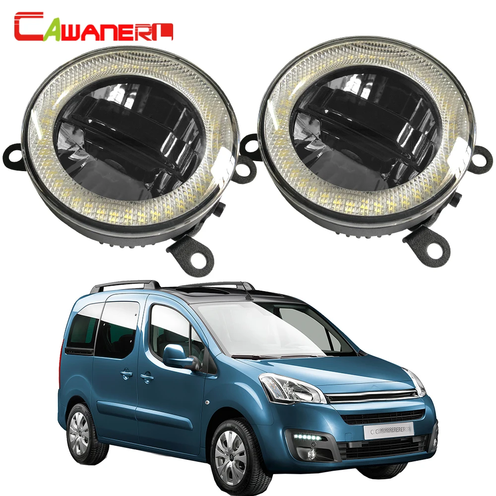 

Cawanerl 3in1 Function Car LED Bulb Fog Light + DRL Daytime Running Lamp + Angel Eye 12V For Citroen Berlingo B9 2012-2015