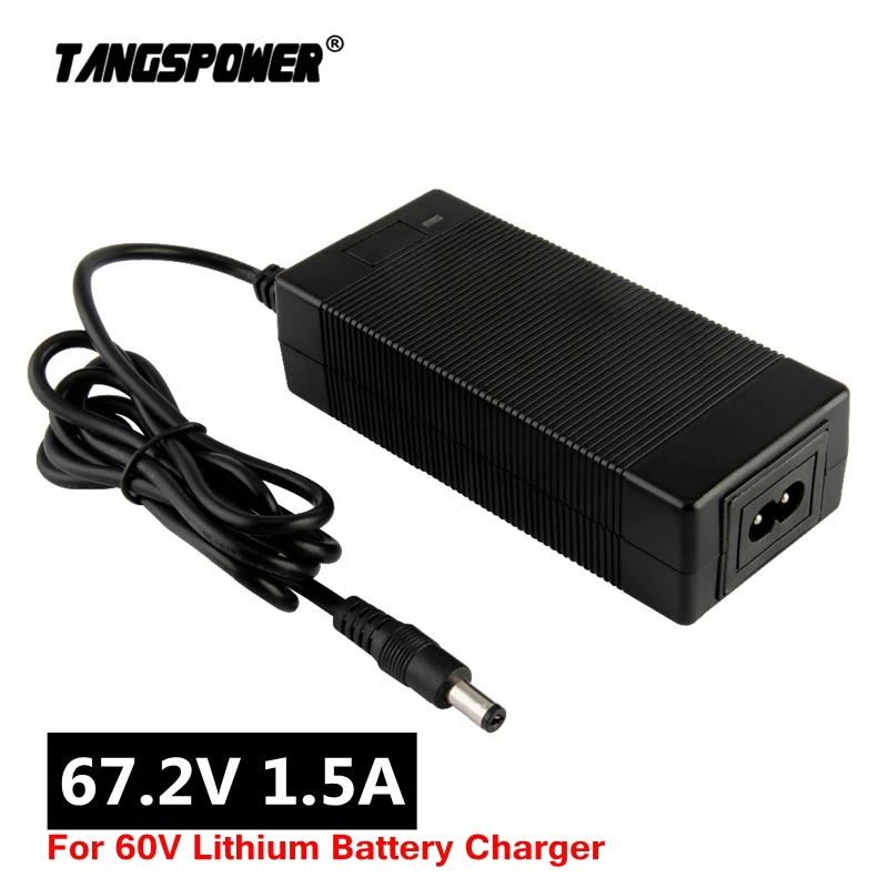 

67.2V 1.5A Li-ion Battery Charger For 16S 60V Lithium Battery Charger 84Watts Charger DC 5.5M*2.1MM Connector EU/US/UK/AU Plug