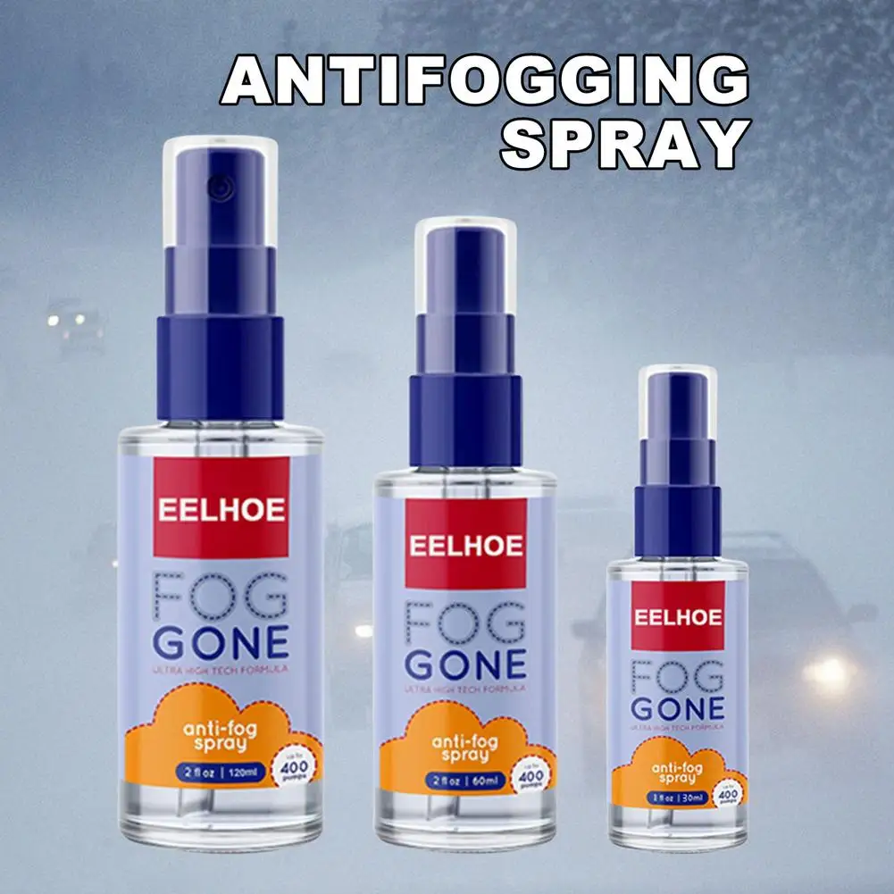 Car Windshield Spray Fog Resistance Glass Spray Defogging Spray Fog Gone Fogging Resistance Agent For Car Glasses Windshield