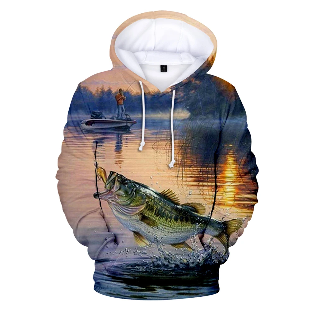 Sudaderas con capucha para hombre y mujer, ropa con estampado de peces en 3D Popular, Tops informales para niño y niña, primavera y otoño, 2021