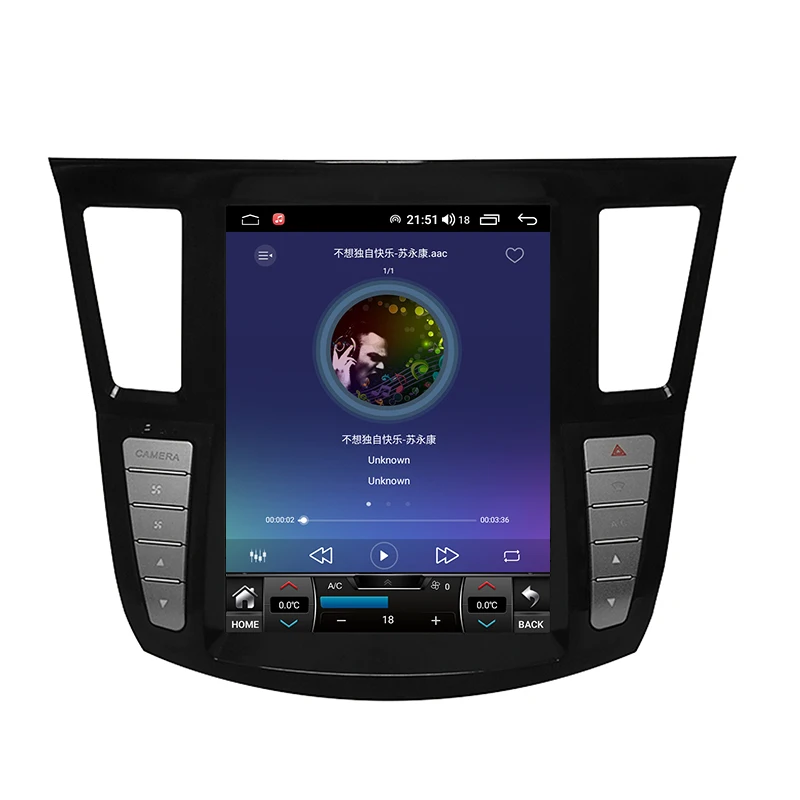 Bosstar – radio avec navigation multimédia Tesla, pour Infiniti JX35 QX60, bt, wifi, carplay intégré, stéréo