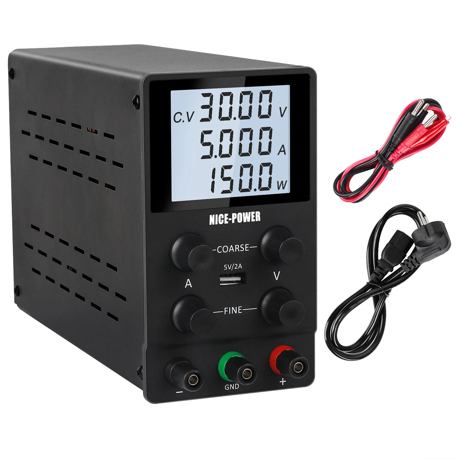 

NICE-POWER SPS605D 60V 5A Black Professional Factory 300W Lab Testing Variable Digital Power Supply DC Adjustable Power Supplies