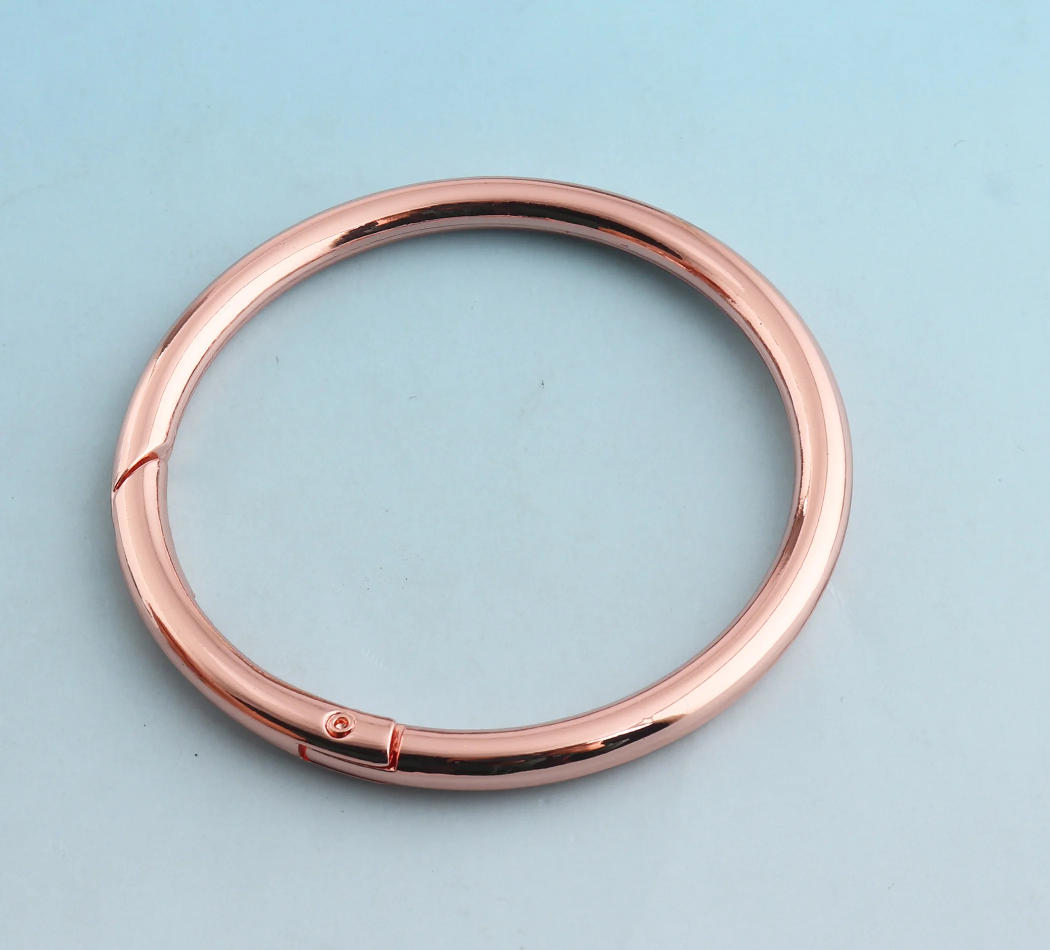 Spring Clasp Round Snap Hook 62mm Large Metal Snap hook Webbing Hook Rose gold Push Gate hook Bag hardware