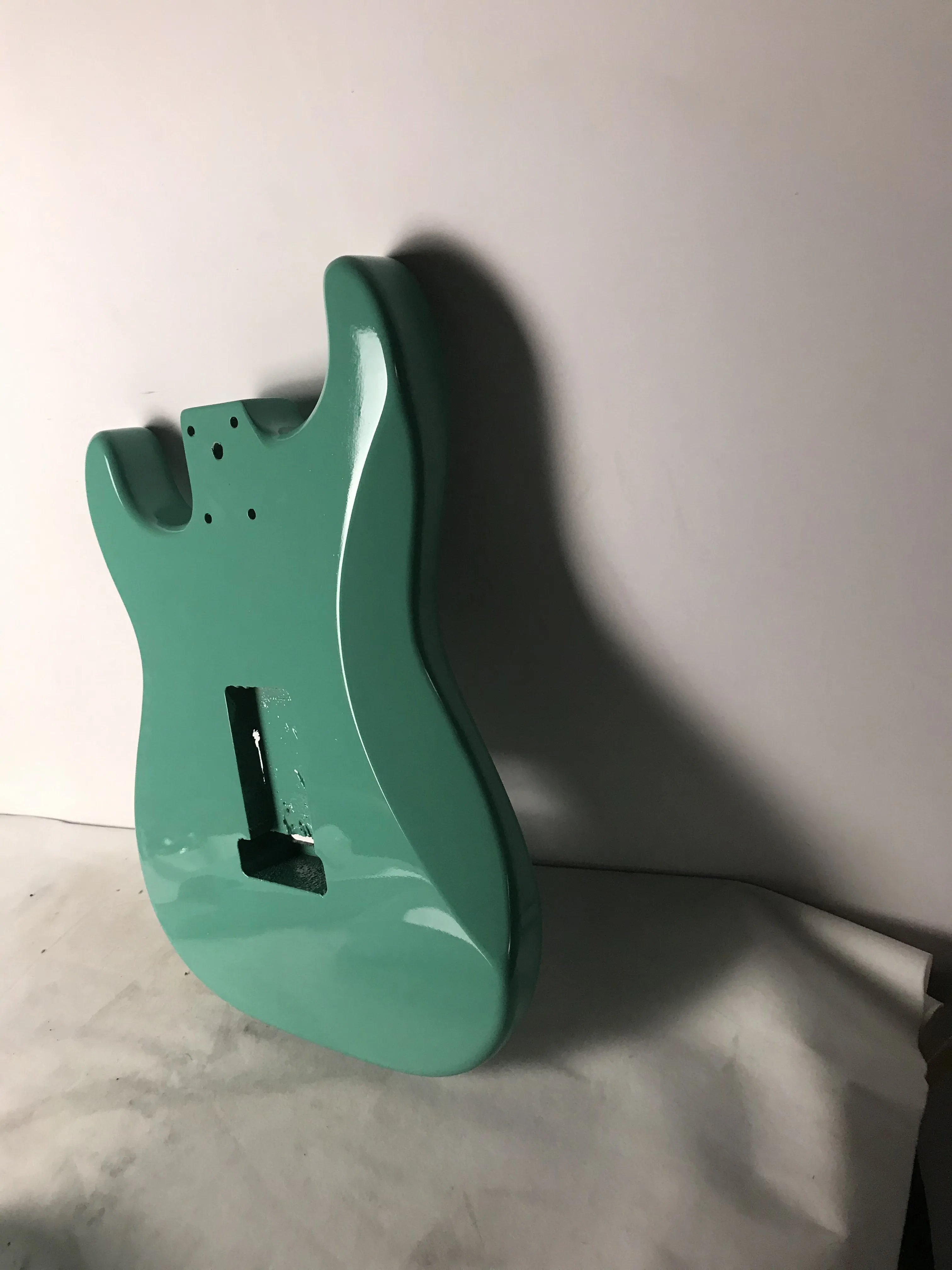 ST  SSS Guitar Body, DIY Fender Style Electric Guitar Barrel, Green, Unfinished