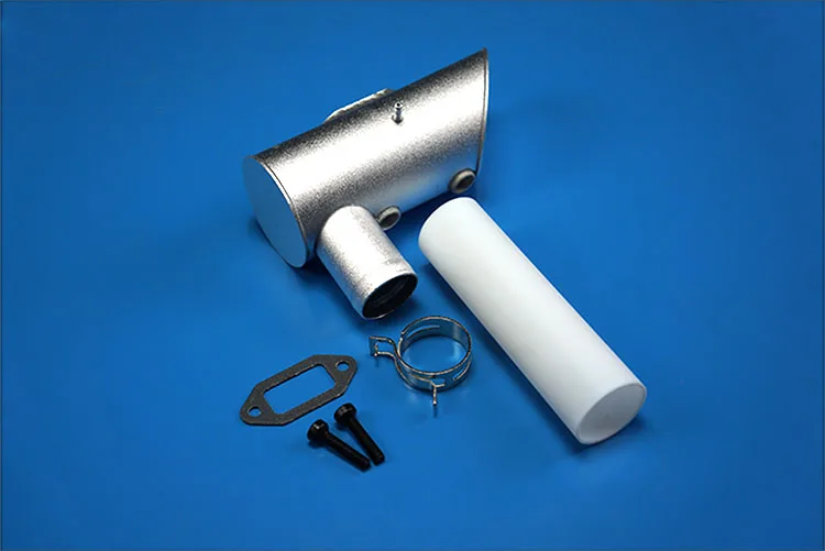 Single Hole / Double Hole Muffler Exhaust Pipe for DLE120 Gasoline Engine