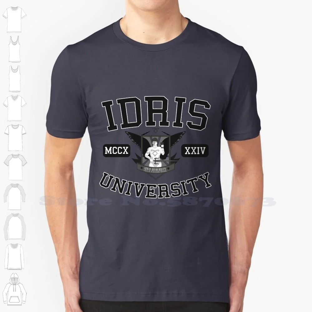 Idris University 100% Cotton T-Shirt The Mortal Instruments Shadowhunters City Of Bones City Of Ashes City Of Glass City Of