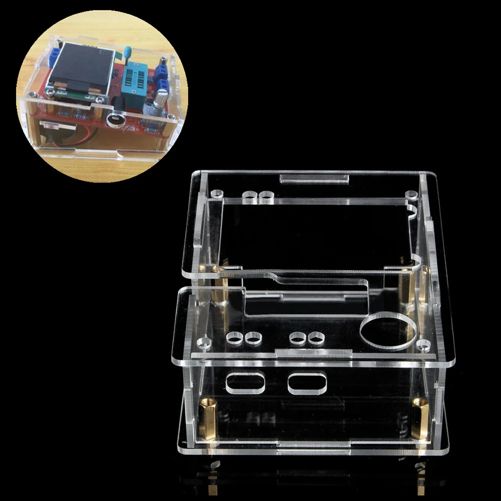 Clear Acrylic Case Shell Housing For GM328 Mega328 M328 Transistor Tester Capacitance ESR Meter Diy Kit (Only Case)