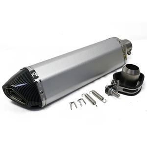 470mm longo da motocicleta 51mm tubo de escape com silenciador moto bicicleta pot escape para dukati 696 848 tmax 500 530 crf 230 vespa nc750x 8 principais vendas ponteira escapamento nc750x - №6