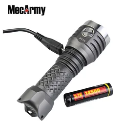 Ultra bright Compact Flashlight MecArmy PT14 USB Rechargeable 900 Lumens EDC Flashlight Lantern built-in 14500 Li-ion battery