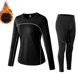 Thermal underwear For Women Long Johns Fleece Winter Elastic Sports Sets Underpants And Undershirts Tracksuit