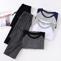Fdfklak Men's Pajama Sets New Spring Autumn Long Sleeve Modal Sleepwear Drawstring Pant Leisure Nightwear Plus Size L-4XL