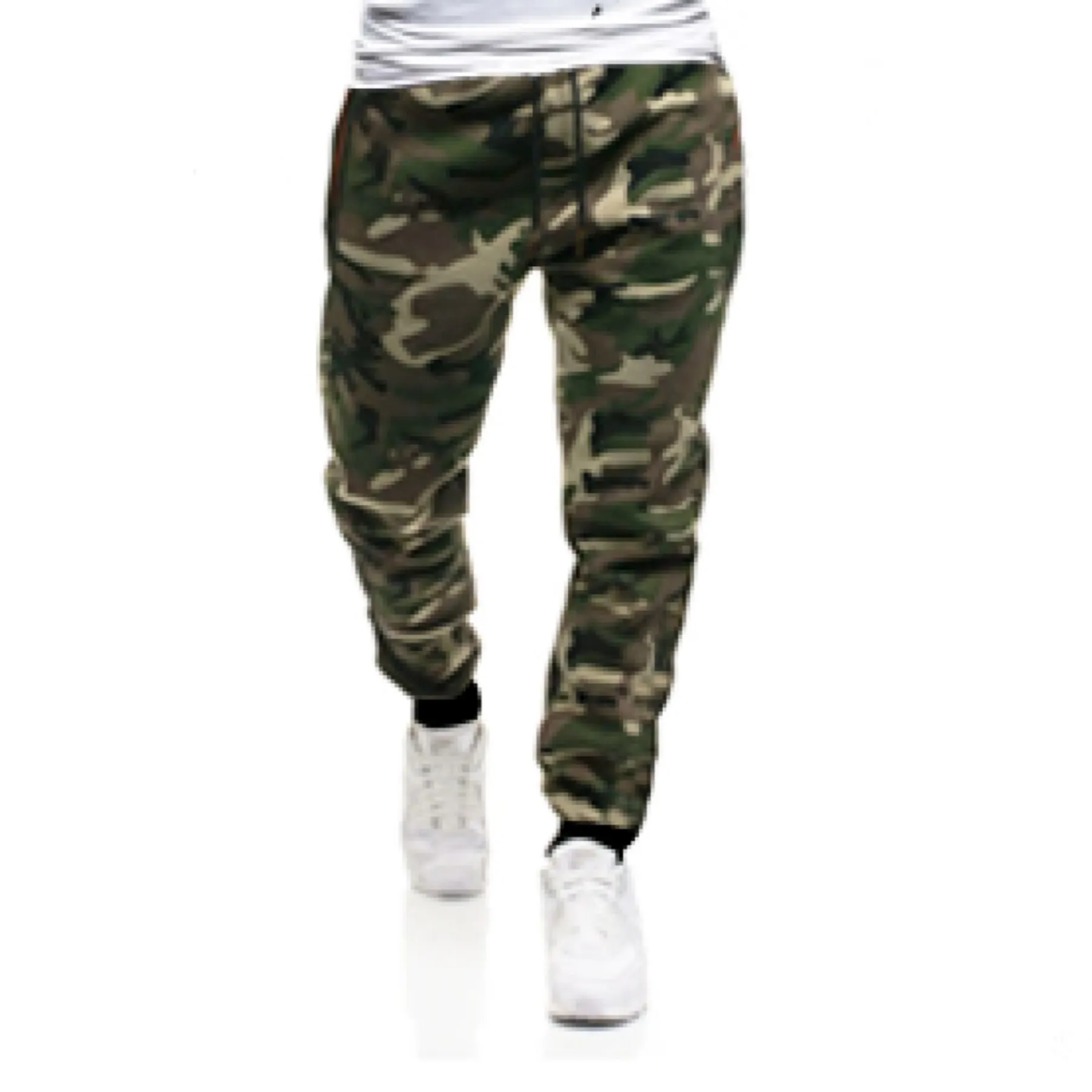 Camouflage Regular Fit Narrow Trotting Sport Pants M