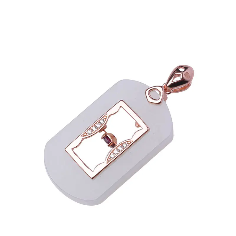 

KJJEAXCMY Fine Jewelry S925 Sterling Silver Jewelry Accessories Wholesale Fashion Lady Hetian Jade Sheep Fat Pendant