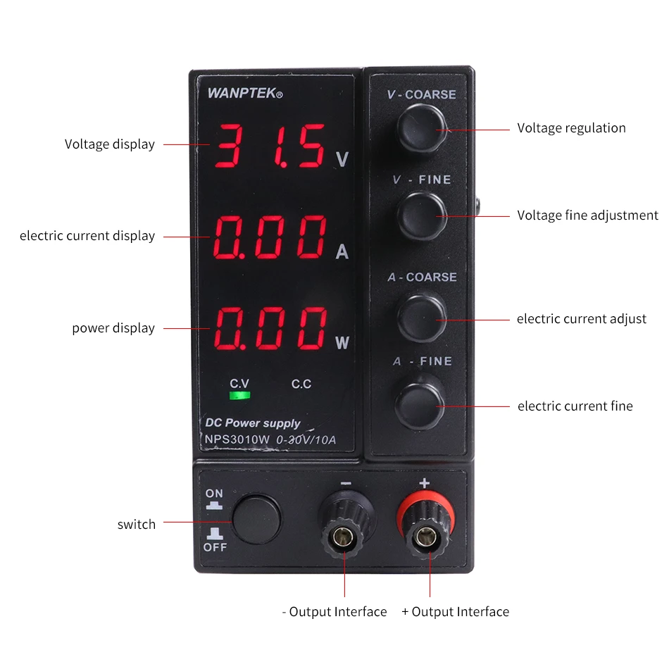 NPS306W/605W/3010W/1203วัตต์ห้องปฏิบัติการDC Switching Power Supply 30V/60V/120V 3A/5A/6A/10A/ปรับ0.1V/0.01A/0.01W