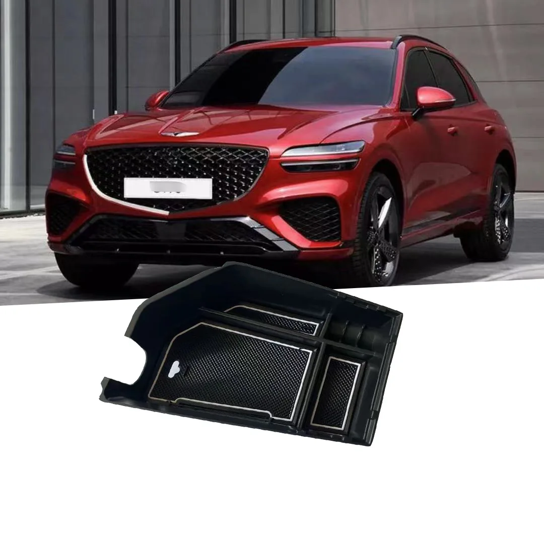 

For Genesis G70 G80 Accessories Car Central Armrest Storage Box Container Center Console Organizer Tray Interior 2022 2021 2019