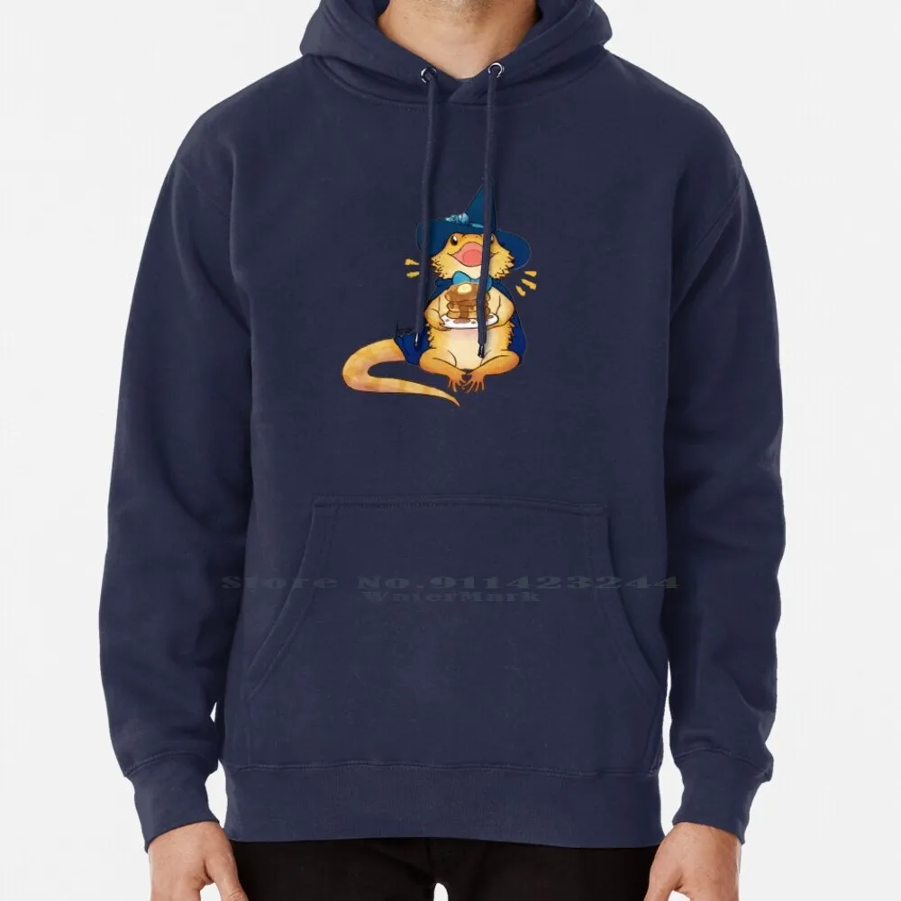 Sapphire-Bearded Dragon Hoodie Sweater 6xl Cotton Bearded Dragon Reptile Lizard Wizard Witch Pancakes Banana Sapphire Cute