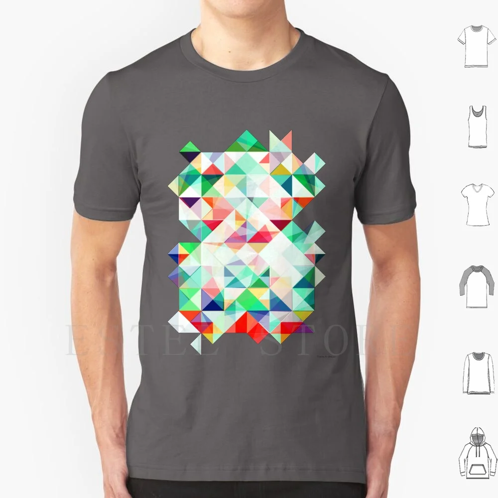 Rainbow Prism T Shirt Print Cotton Vector Abstract Pattern Rainbow Geometric Colourful Spectrum Light Polygon