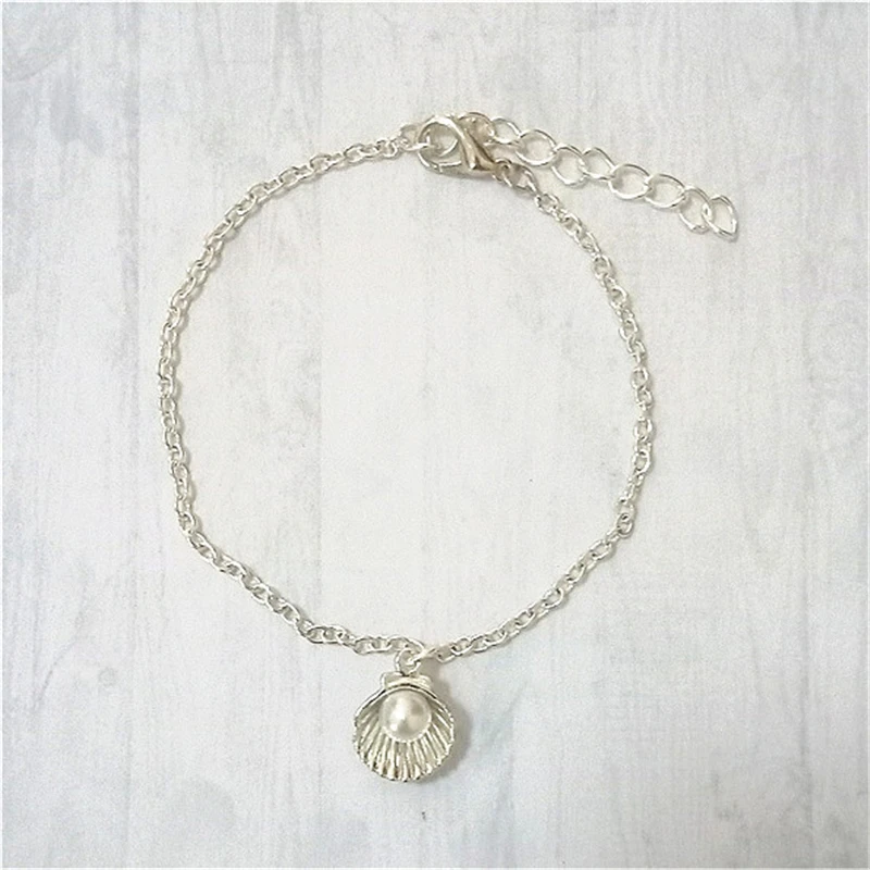 Scallop Pearl Bracelet Elegant Pearl Bracelet Girls Bracelet Creative Jewelry Adjustable Bracelet