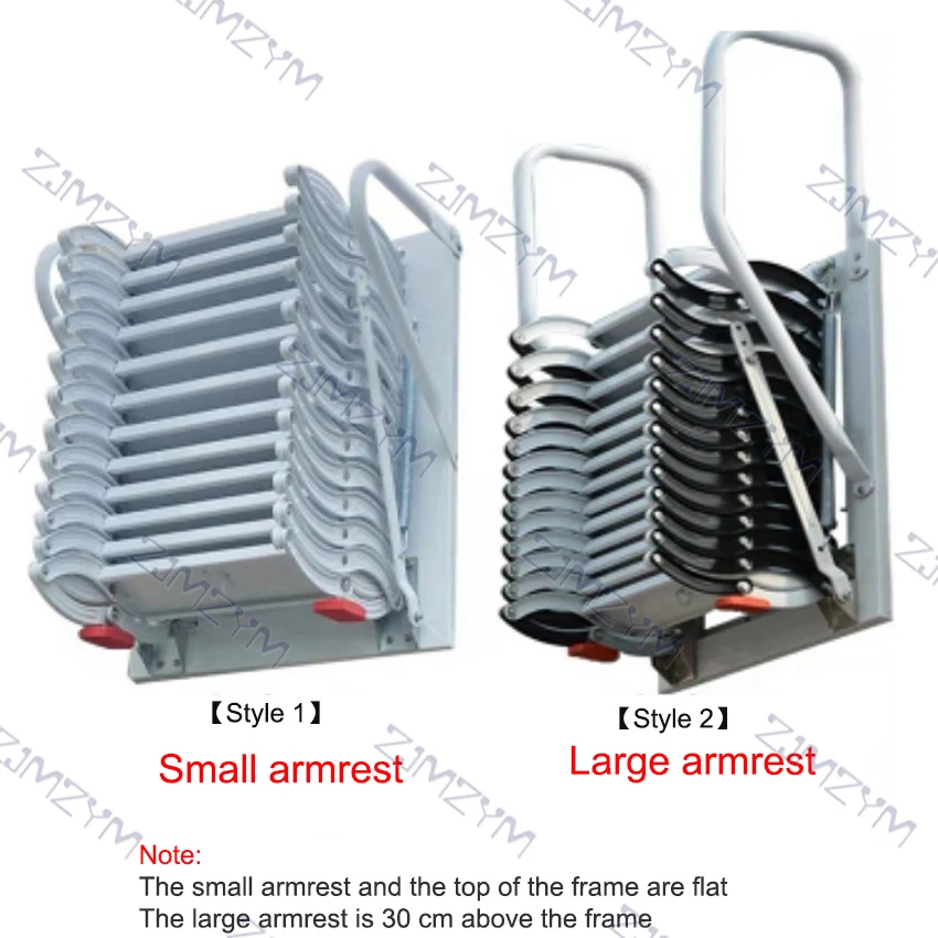 Household Folding Stair Wall-mounted Telescopic Ladder Manual Hanging Retractable Staircase Indoor Outdoor Attic Folding Ladder