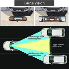 Universal Car Rearview Mirror Wide-Angle Blue #5