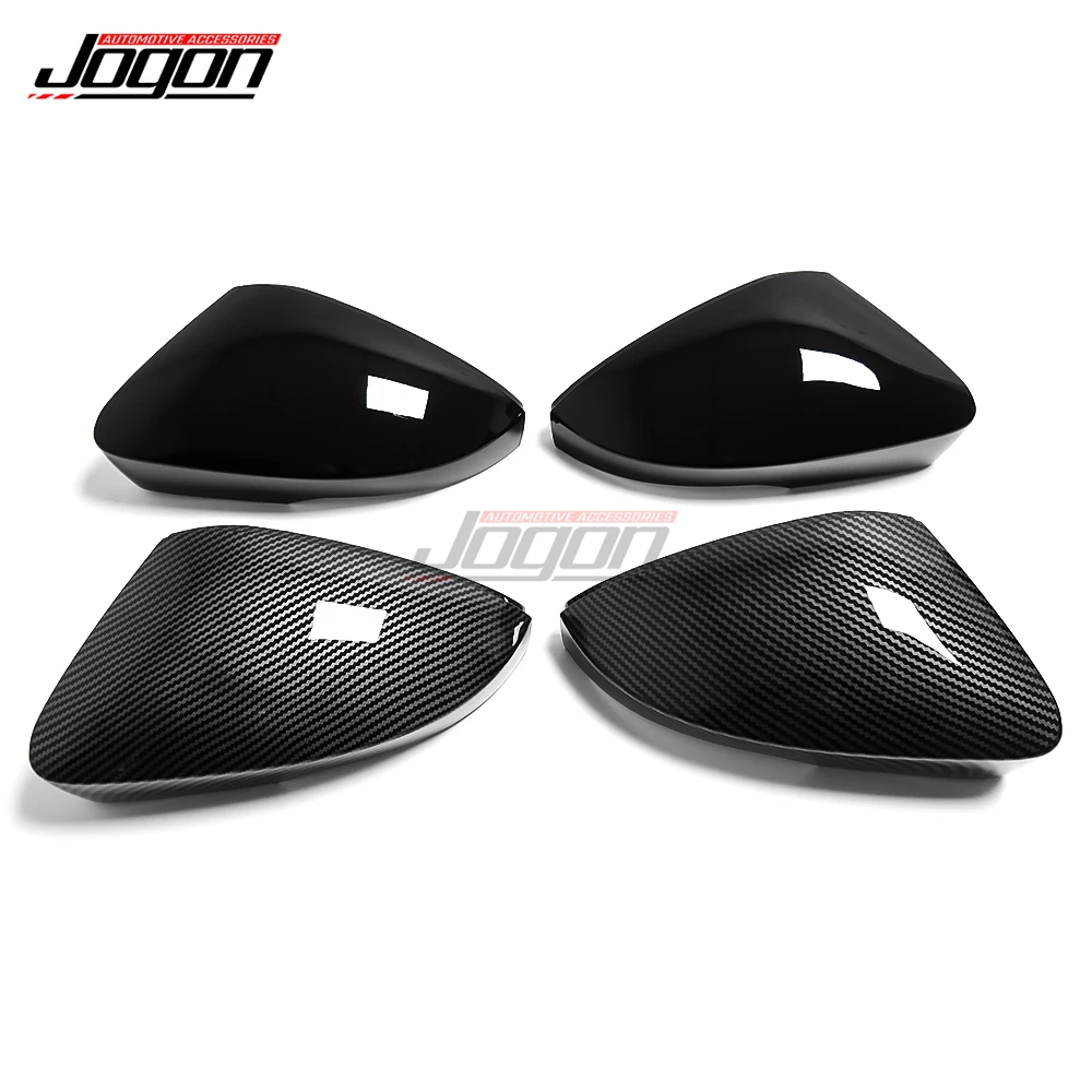 Carbon Look Rear View Side Wing Rearview Mirror Caps Cover For Volkswagen VW Nivus 2020 2021(without side assist hole)