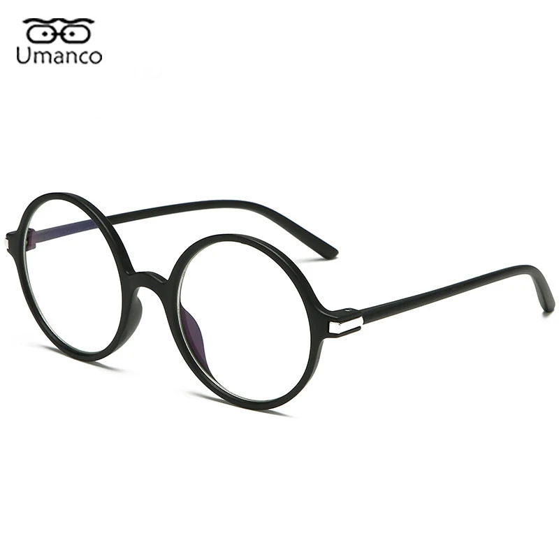 Vintage Black Round Myopia Glasses for Men Women Anti Blue Light Computer Eyeglasses Finished Prescription Nearsight Eyewear -1