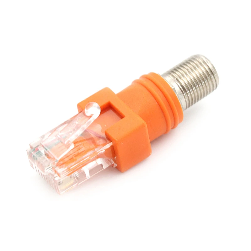 1PC/2Pcs connettore tipo F RF femmina a RJ45 maschio adattatore coassiale accoppiatore adattatore coassiale RJ45 a connettori RF all'ingrosso
