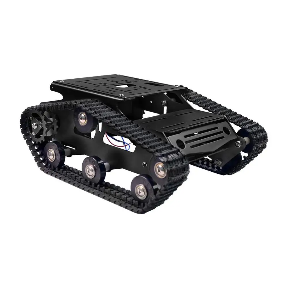 

Smart Robot Car Tank Chassis Kit Aluminum Alloy Big Platform with 2WD Motors for Arduino/Raspberry Pi DIY Remote Control Robot