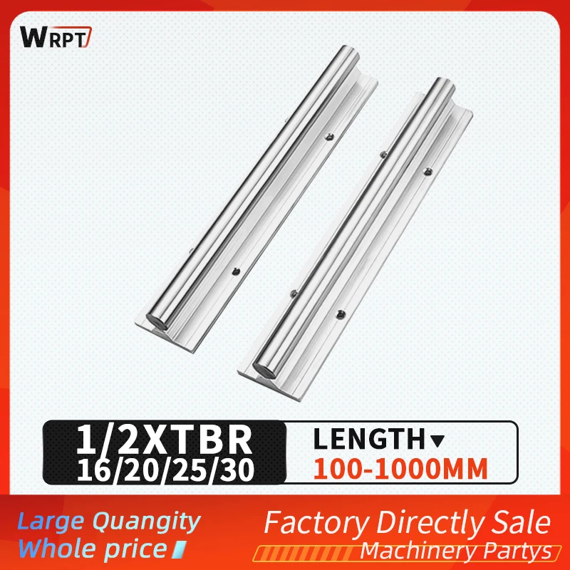 Free Shipping 1pcs TBR16/20/TBR25/TBR30 or 2pcs TBR16/TBR20/25/TBR30-100mm-1000mm Linear Guide CNC Router For 3D Printer Parts