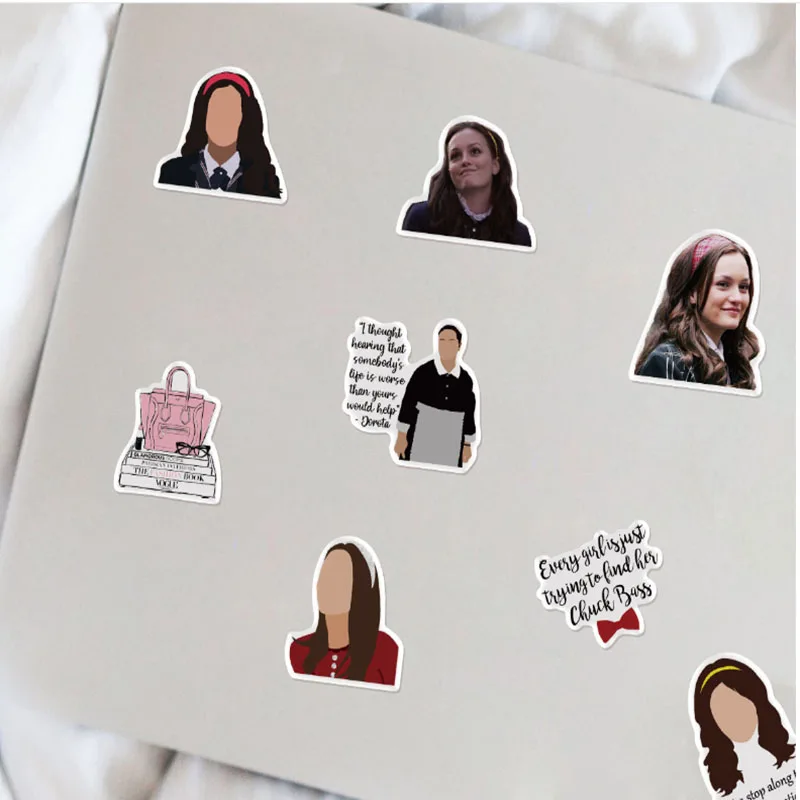 10/30/50pcs Gossip Girl Graffiti Birthday Party Gift Waterproof Skateboard Travel Suitcase Phone Laptop Luggage Stickers Cute
