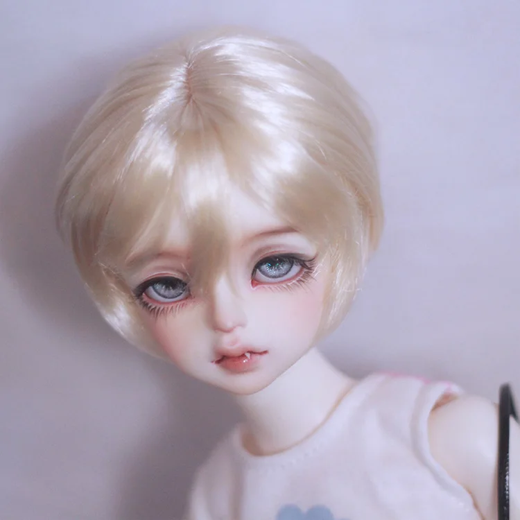 BJD doll wig suitable for 1-3 1-4 1-6 size everyday all-match air bangs pear curly short hair doll accessories