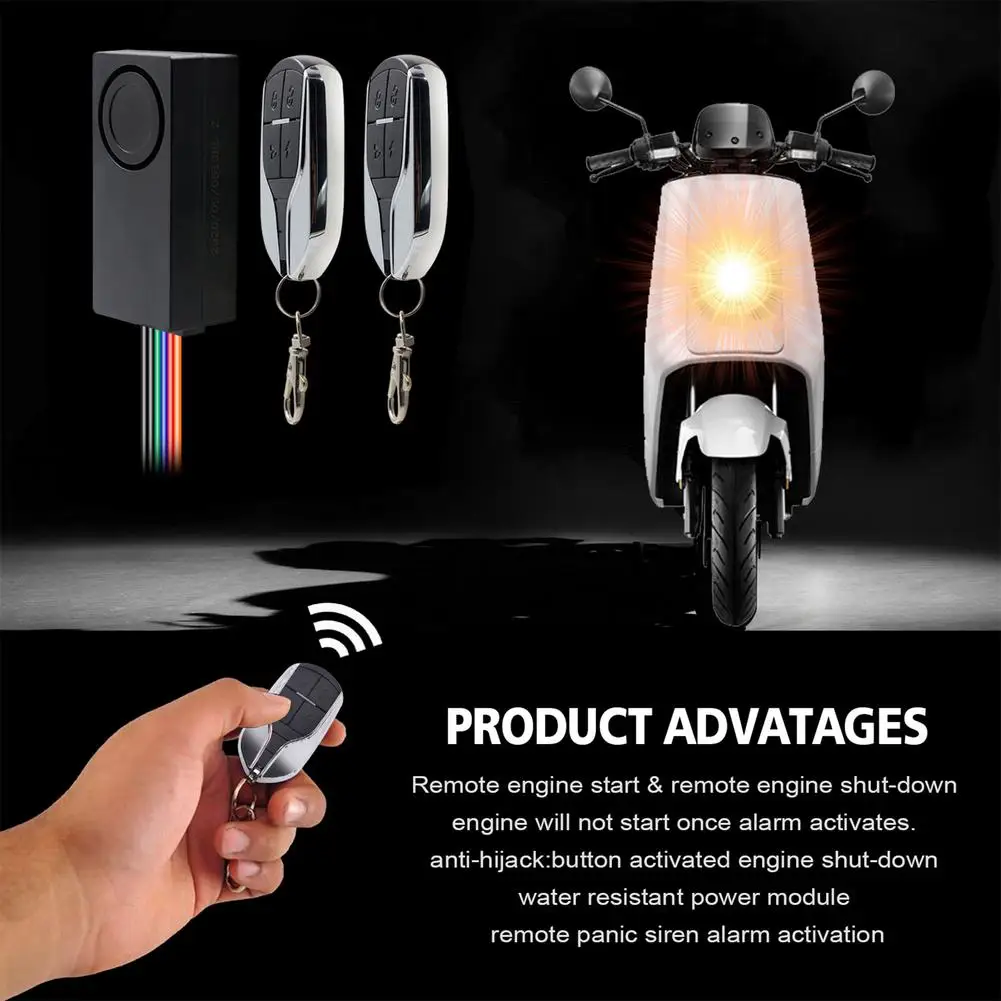 

Remote Start Motorcycle Burglar Alarm Anti-theft System Alarma Moto Anti-robbing Speeding Reminder With Car Search Function