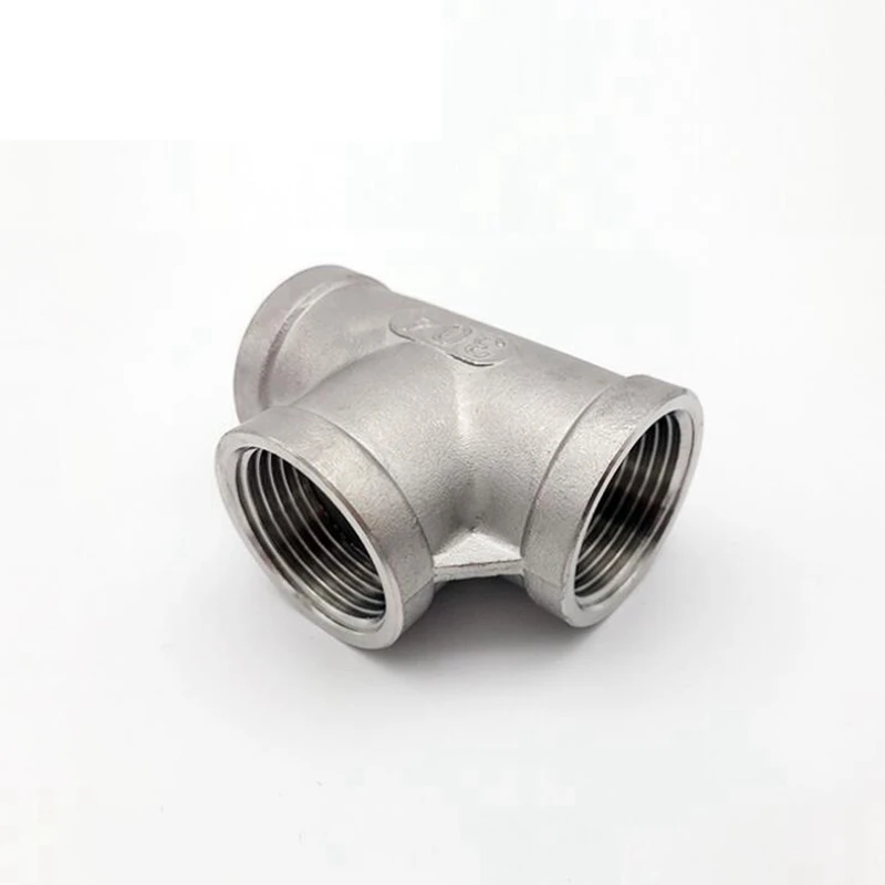 

1/8'' - 2'' BSP Female Thread 304 Stainless Steel Equal 3 Ways Tee Type Water Pipe Fitting SS304 Joint Connector