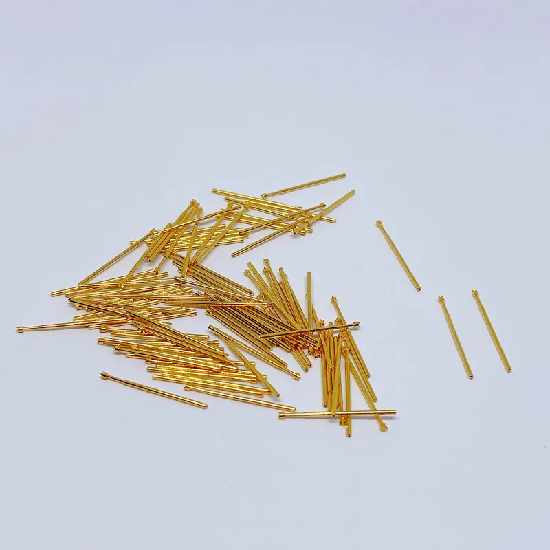 100Pcs Metal Plated Probe PA50-Q2 Spring Thimble Burning Chip Scalable Test Probe Diameter 0.68 MM