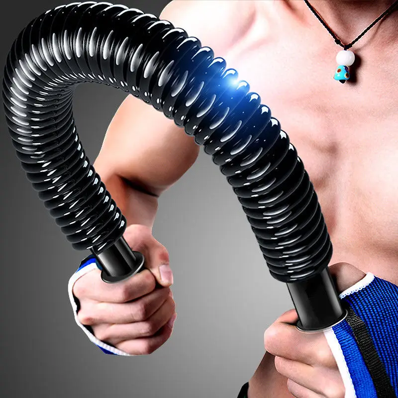 Power Twister Flexible Strength Chest Arm Rod Exerciser Hand Gripper Spring Bar Strengthens Biceps Shoulders Fitness Expander