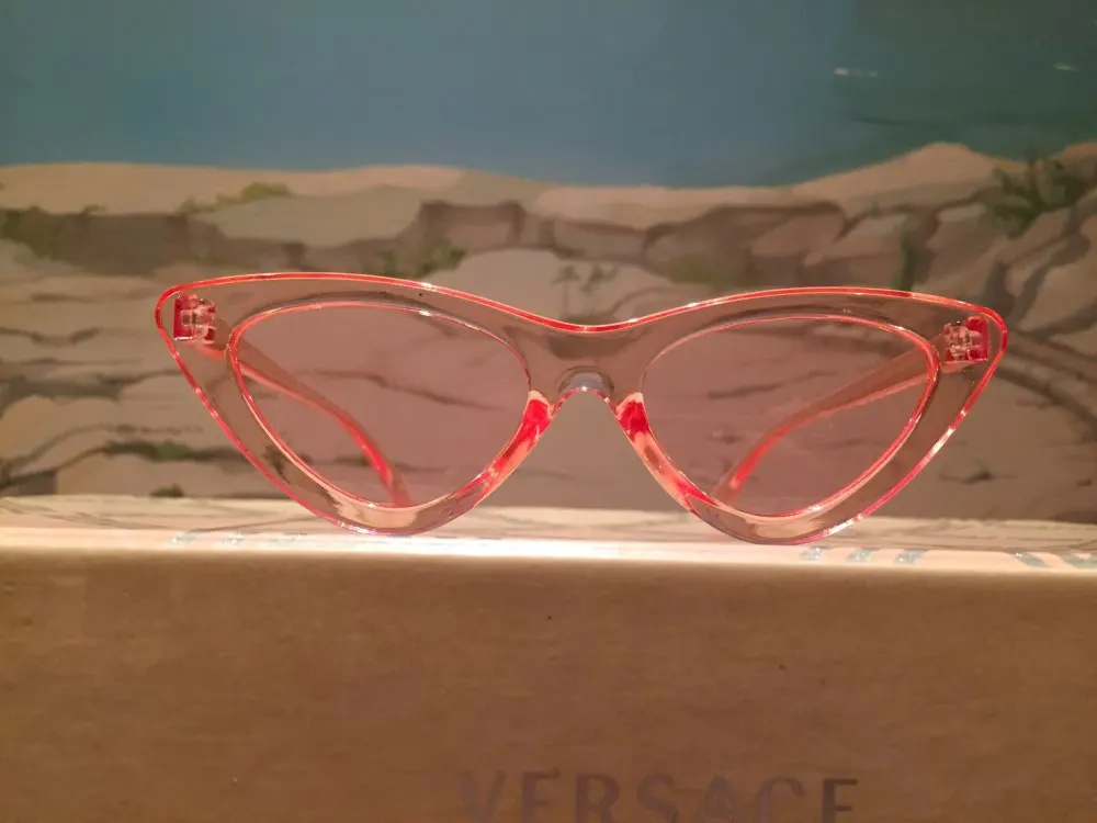 2022 okulary przeciwsłoneczne kocie oczy Retro damskie okulary okulary przeciwsłoneczne przezroczysty różowy Streetwear trendy moda damska Glasse UV400 — zdjęcie 6