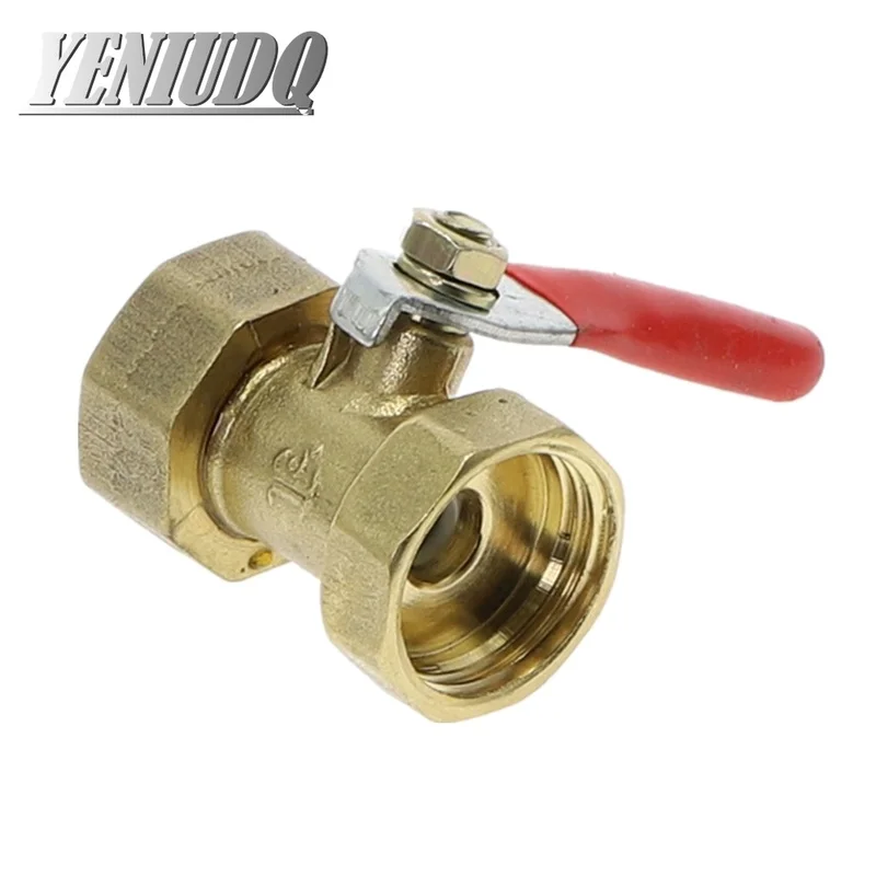 

Brass ball valve 1/4'' 3/8'' 1/2'' Female Thread Ball Valve Brass Connector Joint Copper Pipe Fitting Coupler Adapter