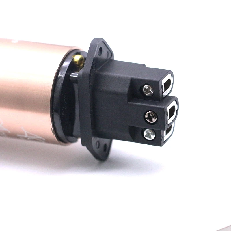 2 peças ac FI-06 (g) tomada de entrada iec cobre puro banhado a ouro de alta fidelidade potência