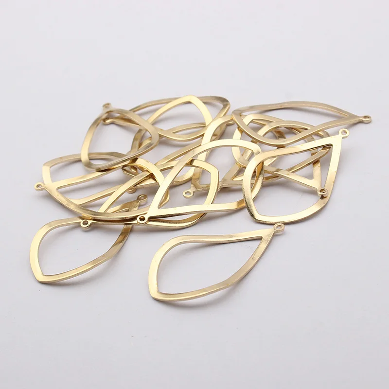 100pcs/lot Hollow Waterdrop Earrings Charms Pendants For DIY Jewelry Necklace Handmade Making Finding Crafts Accessories