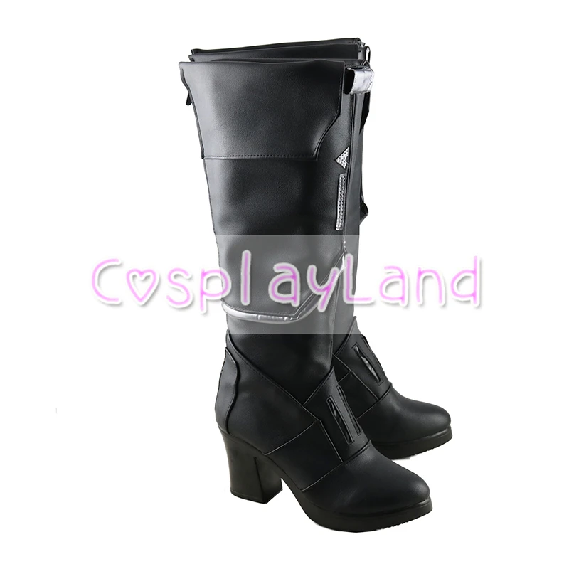 Jogo Valorant Sage Cosplay Botas para Mulheres, Sapatos De Couro, Acessórios De Festa De Halloween, Sapatos De Salto Alto