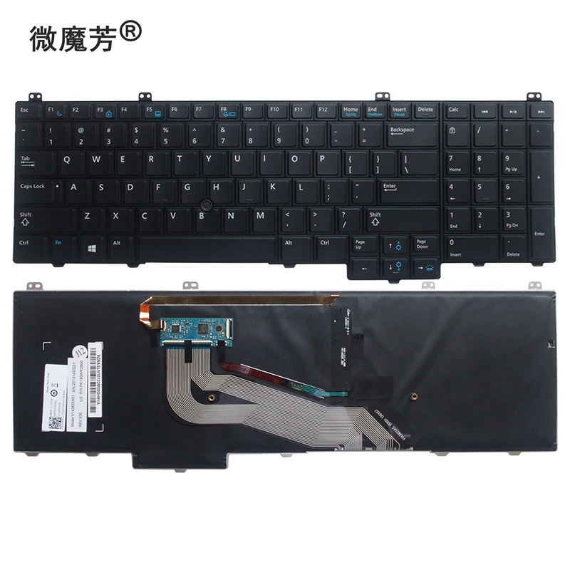 New Keyboard FOR DELL e5540 15-5000 US With mouse pole  Backlit laptop keyboard