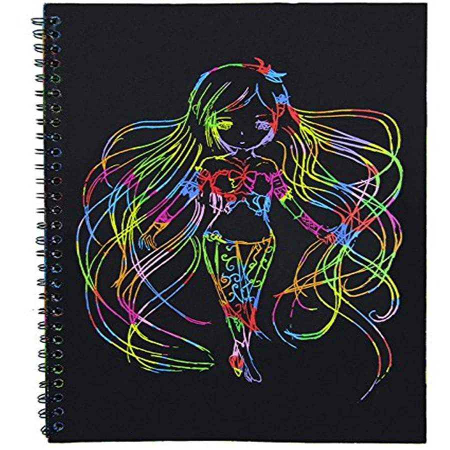 Magic Scratch Art Doodle tablica do pisania Notebook DIY Rainbow zabawki kolorowanki dla dzieci dzieci malowanie zabawek edukacyjnych prezenty