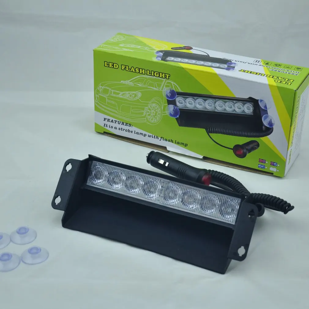 車のストロボ,ライト,車のストロボ,デイライト,LED警察の点滅ライト,赤/青,8led,12v,新しい